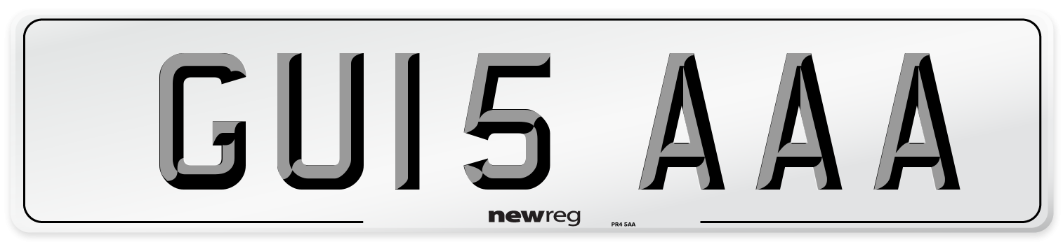 GU15 AAA Number Plate from New Reg